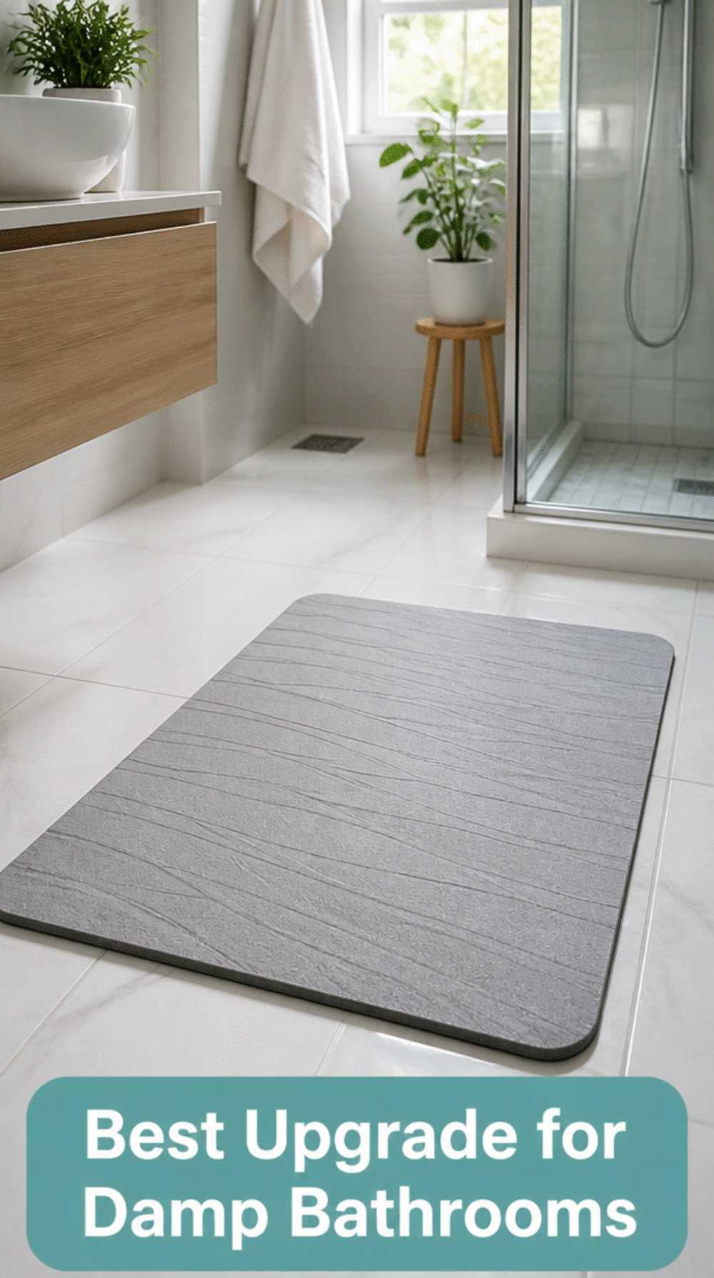 Why a Bathroom Diatomite Stone Mat Is the Best Upgrade for a Damp Small Bathroom