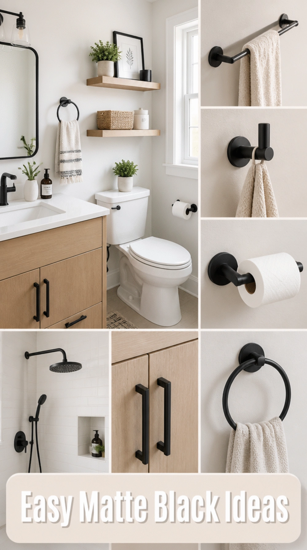 Why Matte Black Bathroom Hardware Works in Small Spaces Without Overpowering