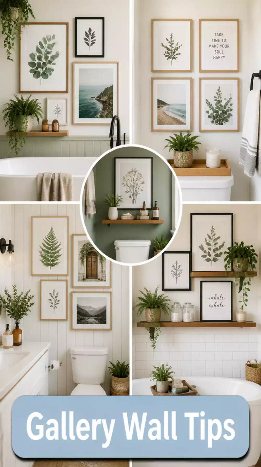 The Bathroom Gallery Wall Trick That Works Even on Small Tiled Surfaces