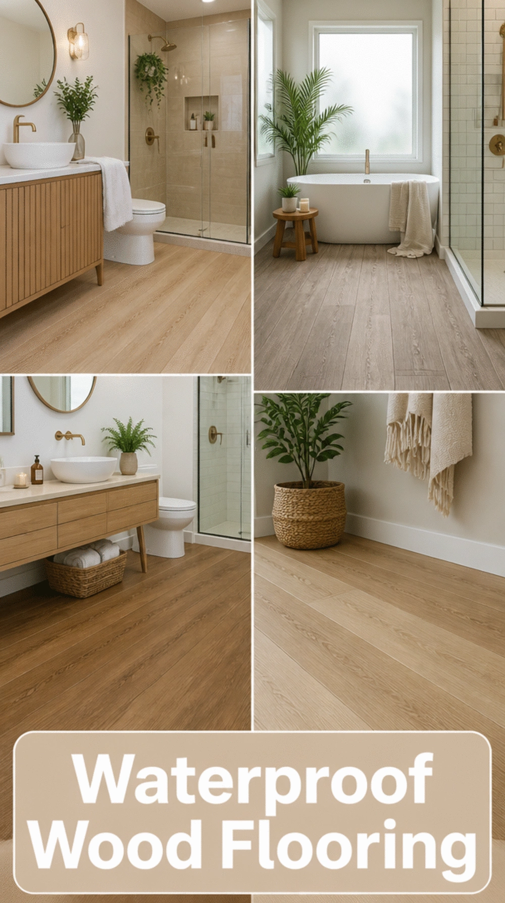 Bathroom Waterproof Vinyl Plank Flooring That Looks Exactly Like Real Wood